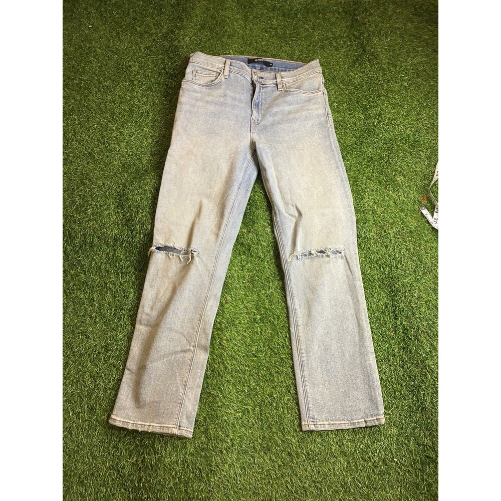 Hudson Barbara Straight Distressed Jeans Women’s Size 29 Light Wash Made in USA